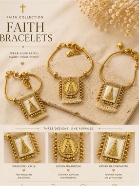 Gold Virgin Bracelet - Faith Bracelets